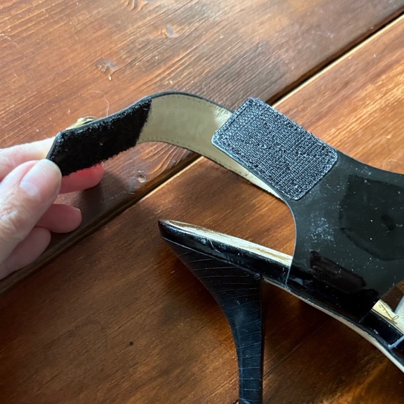 Michael Kors Black Women's Heels Open Toe Pumps Size 9 Easy Closure - Picture 3 of 6